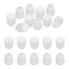 1/2" Plastic Tubing End Caps, 20Pcs Round Hole Plug Insert, White
