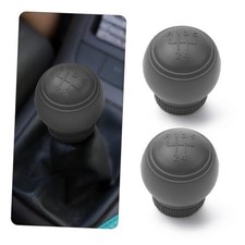 2PCS 5-Speed Car Gear Shift Cover - Anti-Slip Silicone Manual Stick Shift Gray