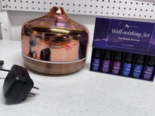 PORSEME 3D Glass Aromatherapy Essential Oil Diffuser-7 Color Changing Oils