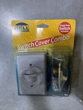 Bell (Hubbell) Outdoor Cover & Single Poor Switch Switch Combo 5121-5, Gray
