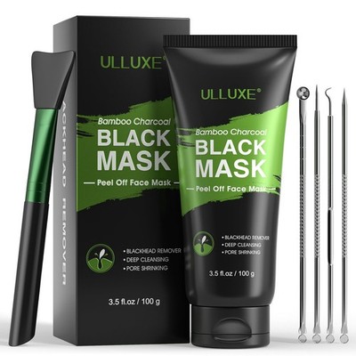 Maske zur Mitesserentfernung, PeelingGesichtsmaske mit Aktivkohle, Tiefenrein...