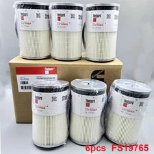 6 Pack NEW Fleetguard Fuel Water Separator Filter FS19765 Cummins ISX Paccar MX