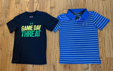A Lot Of 2 Boy's Under Armour Heat Gear Short Sleeve Shirts, Size 6