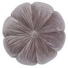VELVET FLOWER SHAPED CUSHION | GREY