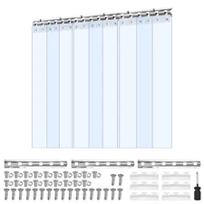 Uimoso 6 PCS PVC Strip Curtain 84 x 38 x 0.08 in for Walk-in Freezers