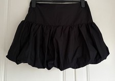 ✨ H&M Size 10 BNWT ✨ Pretty Black Bubble Hem Mini Skirt NEW