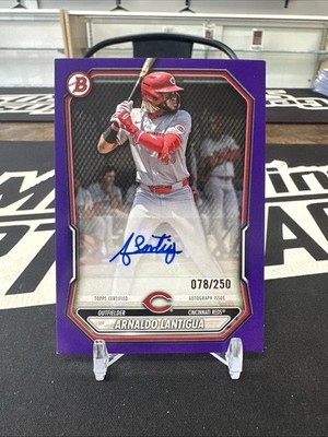 2026 Bowman Arnaldo Lantigua Prospect  Auto Purple Border #/250 Reds