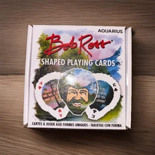 Brand New Sealed Aquarius BOB ROSS Shaped Playing Cards Novelty Joy Of Painting