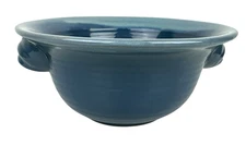Tumbleweed Pottery Blue Bowl With Side Handles 8" Diameter at Top