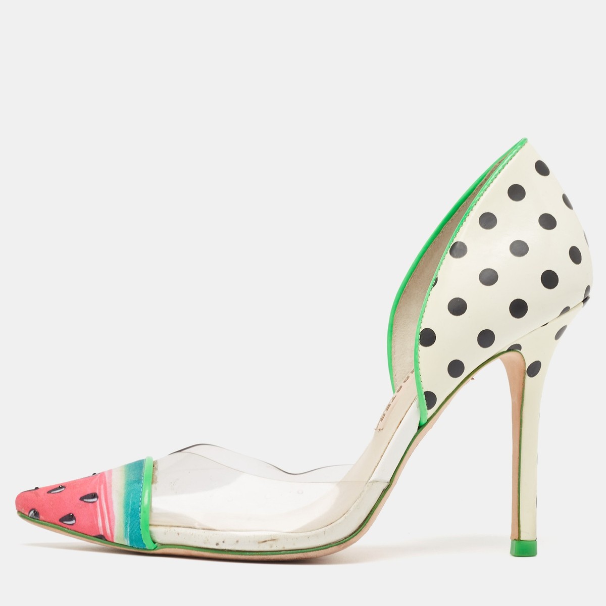 【SOPHIA WEBSTER】watermelon heels Sophia Webster Multicolor PVC and Patent Leather Jessica
