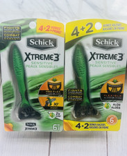 2-Packs Schick Xtreme3 Sensitive Razors Flexible Aloe Total 12 Razors