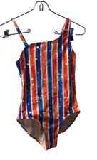 NWT Cat Jack Size Small 6/6X One Piece Swim Suit Stars Stripes