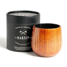 The Original Charred Wooden Bourbon Drinking Glass Bourbon Gifts for Men | Ch...