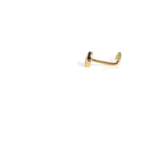 18ct Yellow Gold pear shaped Diamond Nose Stud Ring Pin screw genuine handmade - Picture 6 of 8