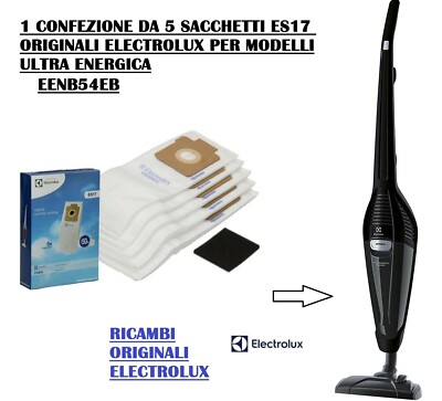 SACCHETTI ASPIRAPOLVERE ELECTROLUX ES17 ULTRA ENERGICA ORIGINALI EENB54EB |  eBay