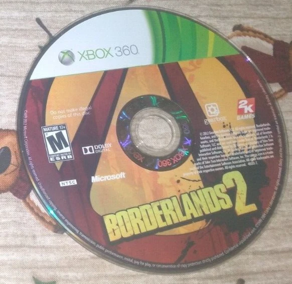 Borderlands 2 (Microsoft Xbox 360, 2013) Disc Only