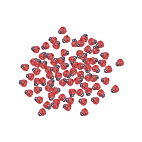 100 Pcs Fairy Garden Animals Ladybug Ornament Miniature Ornaments