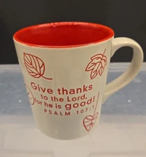 "Give Thanks to the Lord for He is Good" Christian Inspirational Coffee Mug