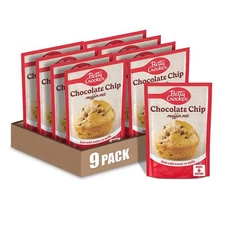 Betty Crocker Chocolate Chip Muffin Mix 6.5 oz Pack of 9 Quick Easy Baking