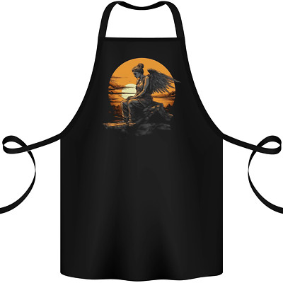 Ein gefallener Engel Sonnenuntergang Fantasie Baumwollschürze 100 % Bio