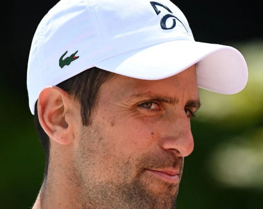 Novak Djokovic Logo Cap by Lacoste- One Size Adjustable in white