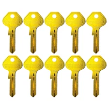10x New Uncut Master Padlock Key Blanks Brass 6 Pin M7000