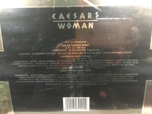 Caesars Woman 3pcs Gift Set With EDT 3.3oz, Body Cream 3.3oz & Body Wash 3.3oz. - Picture 2 of 2
