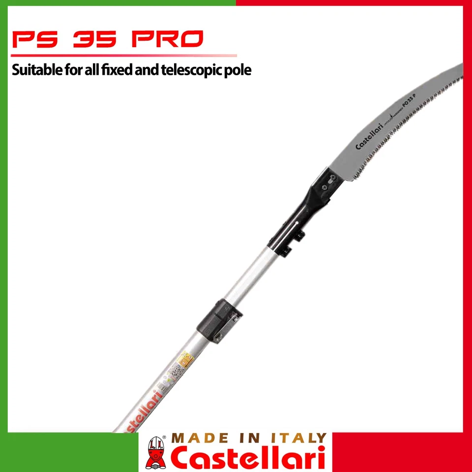 CASTELLARI PS35pro 35 cm Curved Blade Telescopic Pruning high branch Pole Saw - image 4 of 4