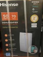Hisense DH7019W1WG 50-Pint 2-Speed Wi-Fi Connected Dehumidifier ENERGY STAR