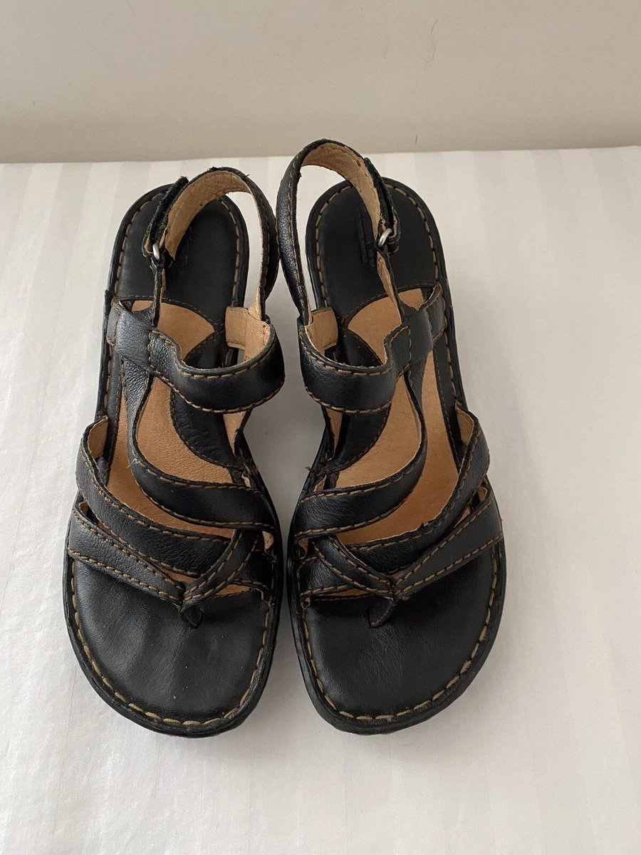 Born black wedge sandals sale