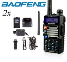 USA 2x- Baofeng UV-5R V2+ Dual-Band Two-way Radio Walkie Talkie