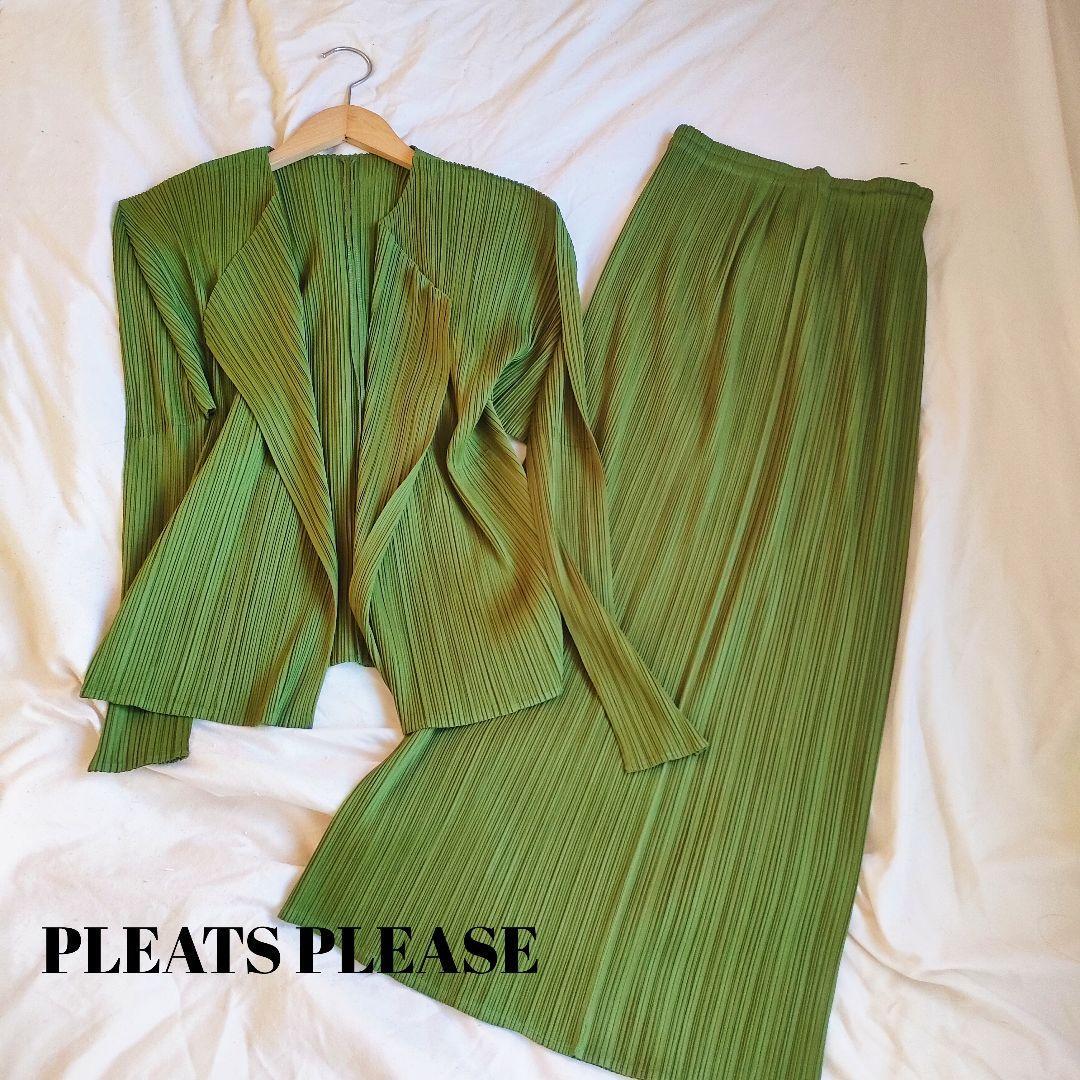 PLEATS PLEASE SET UP CARDIGAN SKIRT | eBay