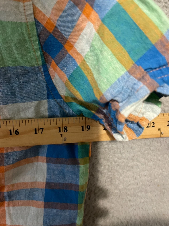 SEAN JOHN Shirt Youth Boys Short Sleeves Button Up Size XL front pockets plaid - Image 3 of 4