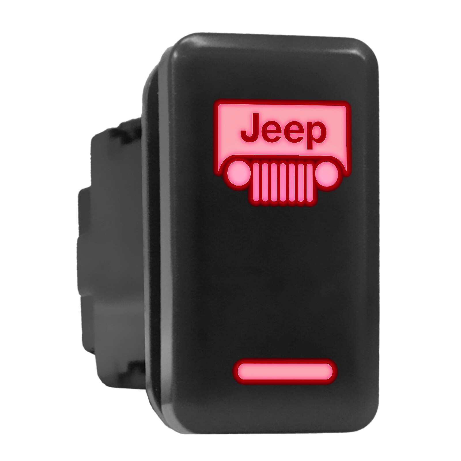 Red Backlit Jeep Push Switch 1.54x0.83