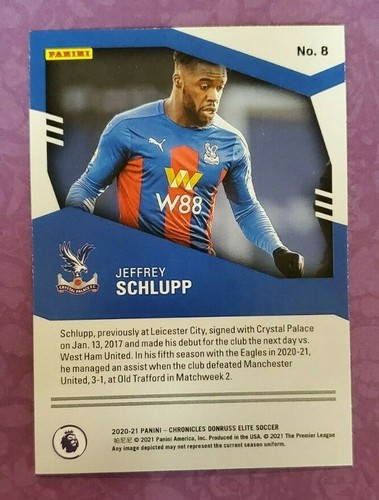 2020-21 Chronicles Donruss Elite #8 Jeffrey Schlupp Crystal Palace Soccer Card - Picture 2 of 2