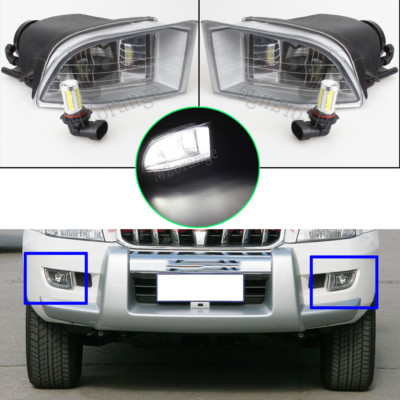 2x Front Bumper LED Fog Lights For Toyota Land Cruiser Prado J120 (2002-2009) – Clear Lens