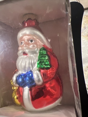 Glass Ornament - "SANTA" - by Christmas House - Collectible New in Box - Picture 5 of 11