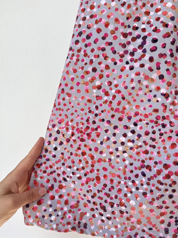 Vestido de baño halter estampado rosa y rojo granate Hill talla 14 para mujer modesto” Foto 2 de 2