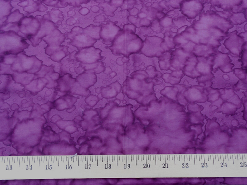 Trapunta Batik Tessuto Premium 100% Cotone Artigianale VIOLA Irrigata Marmorizzata 1 YD - Foto 2 di 2