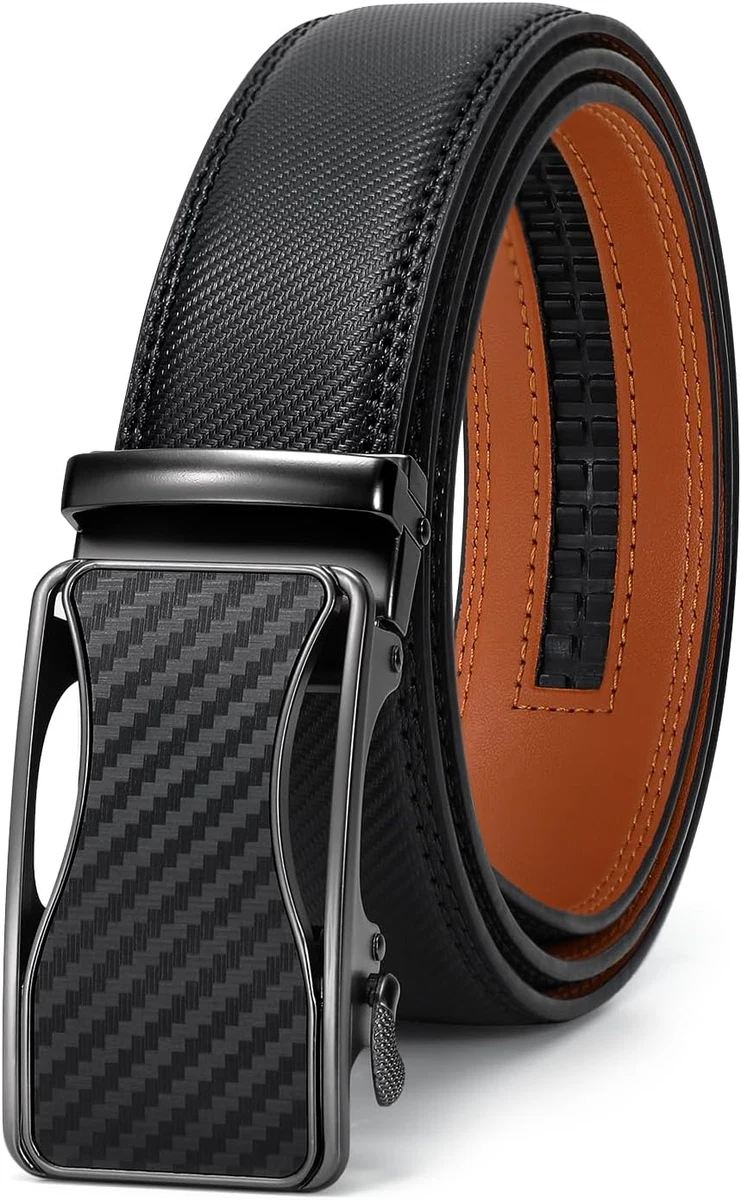 Cintura Uomo Automatica Cintura Uomo KEMISANT Con Chiusura Automatica - Pelle, Larghezza 35 Mm Fibbia Automatica Pelle - Foto 14