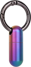 Micro Keychain Pill Holder Titanium Waterproof Mini Pill Container-Emergency Med