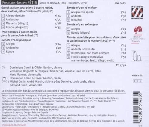 Michel Colin Fétis - Chamber Works (CD) - Picture 3 of 3