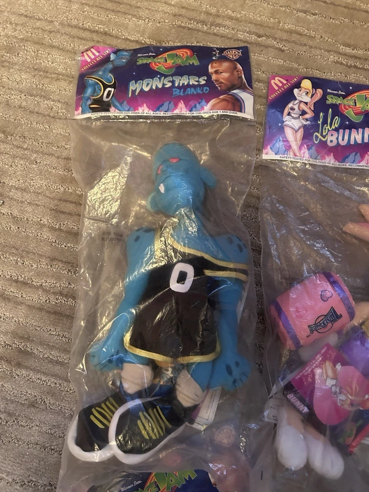Juego Completo de Peluche McDonalds Space Jam Tune Squad 1996 De Colección 6 Nuevo Foto 2 de 4