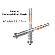 Hardened Steel Ceramic Bimetal Nozzle Compatible with QIDI Plus 4 3D Printer