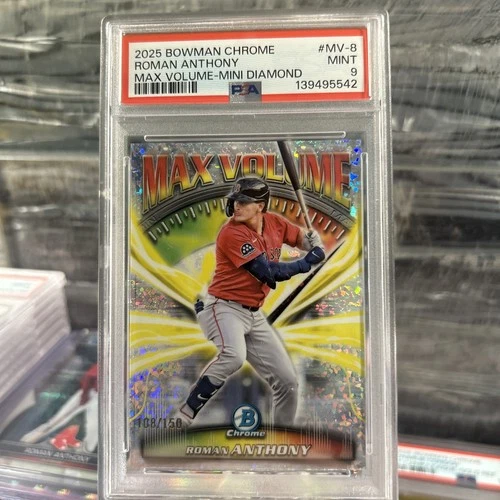 2025 Bowman Chrome Roman Anthony Max Volume-Mini Diamond MV-8  PSA 9