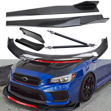 Front Bumper Lip Spoiler Body Kit Carbon Fiber Side Skirt For Subaru Wrx Sti Front Bumper Lip Spoiler Body Kit Carbon Fiber Side Skirt For Subaru Wrx Sti