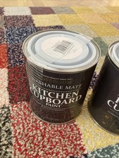 Image of 2 Tins Of Kitchen Cupboard Paint Matt Rust oleum 750ml Blue River