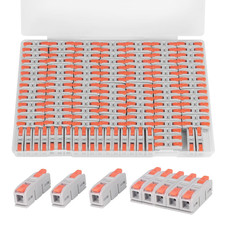 120PCS Lever Wire Connectors, Mini Quick Connectors Push-In, 1 in 1 Out Electri