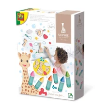 SES Creative 14498 Sophie la girafe - Bath crayons with shapes - With firm foam 