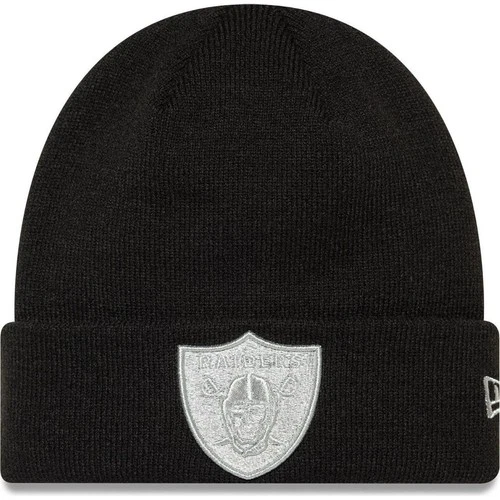 New Era Mens KNIT MEDIUM Las Vegas Raiders Beanie Hat - Black - One Size